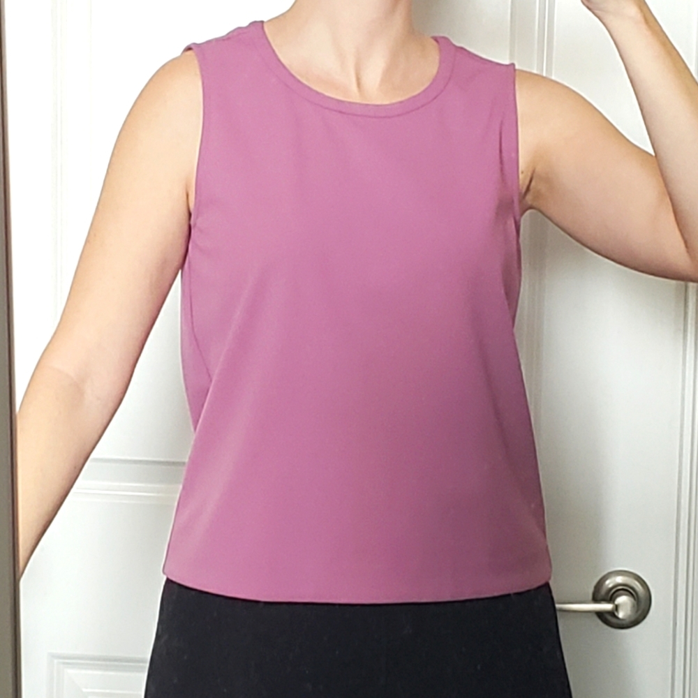 *Ann Taylor Purple Boxy Shell Top Sz S